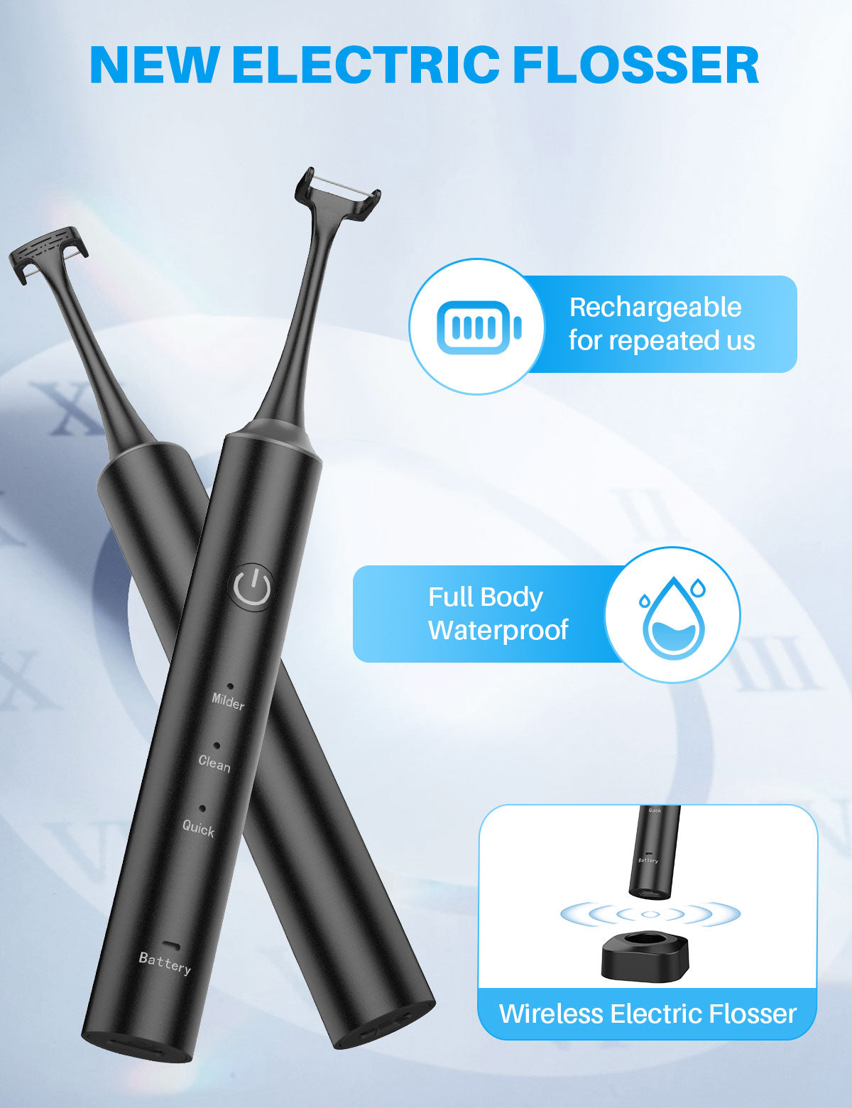 Voraiya Flossa Electric Flosser Kit (50 Heads)