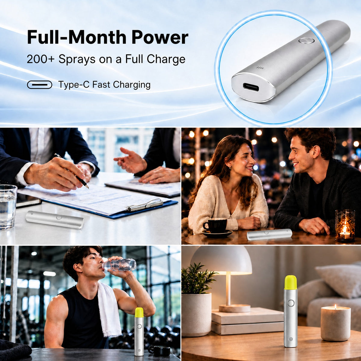 Voraiya Electric Oral Spray Device – 8μm Precision Mist & Flight Mode