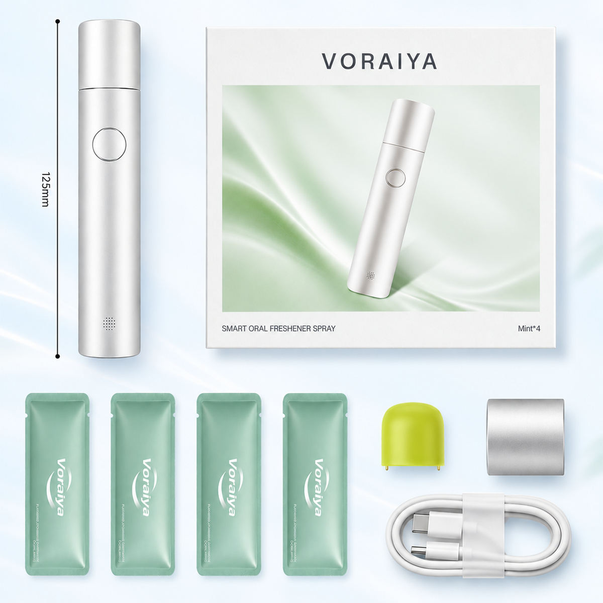 Voraiya Electric Oral Spray Device –  8μm Precision Mist & Flight Mode