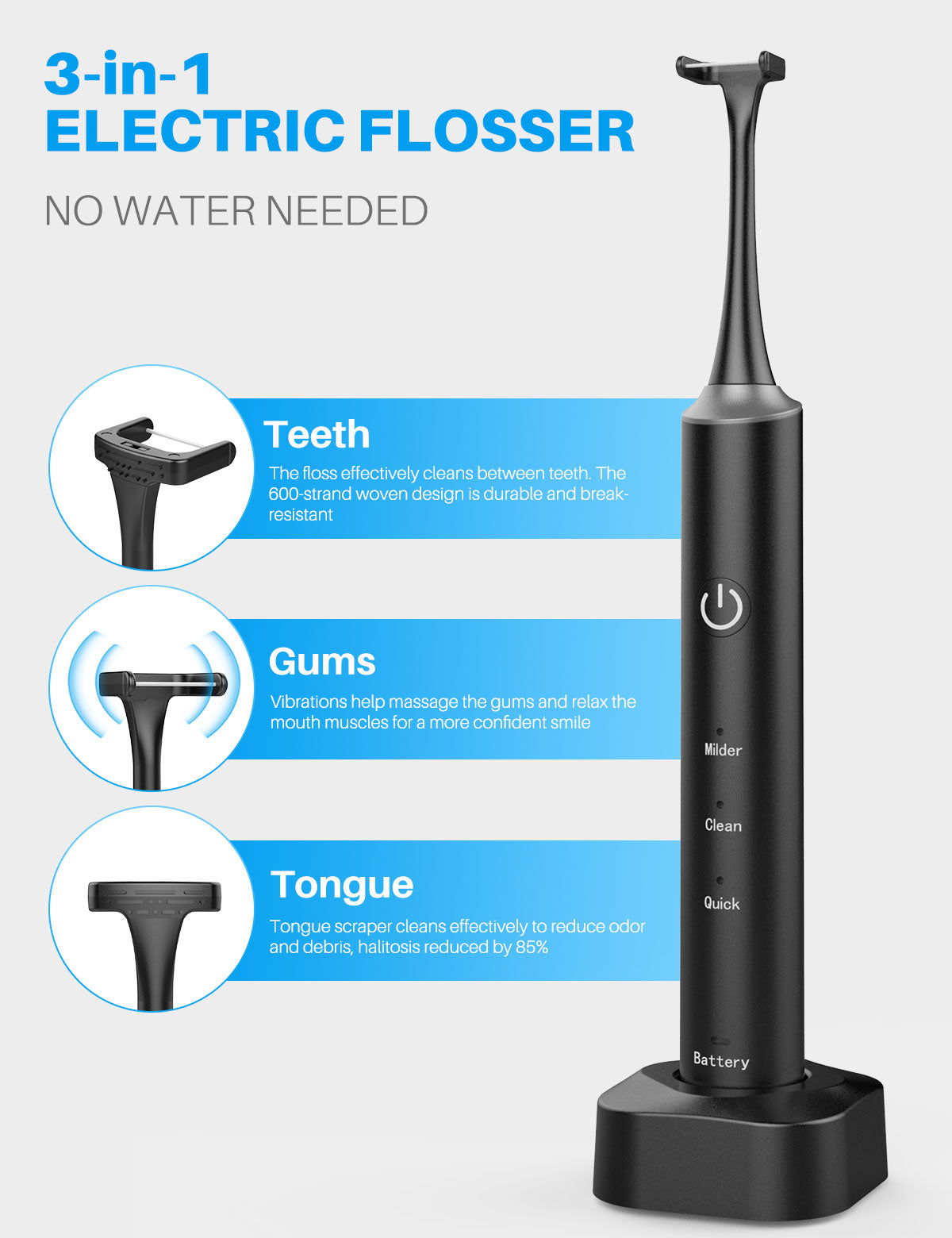 Voraiya Flossa Electric Flosser Kit (50 Heads)