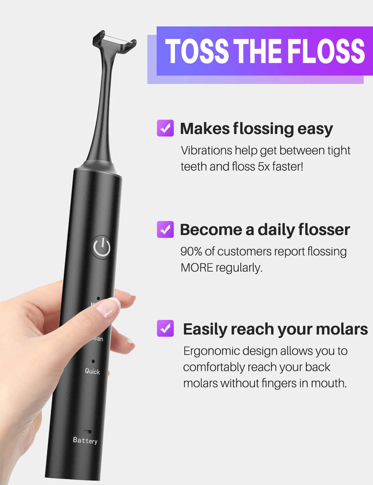 Voraiya® Flossa Electric Flosser Kit (50 Heads)