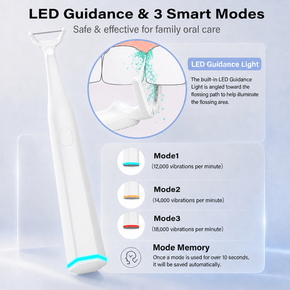 Voraiya Ergonomic Design LED-Guided Electric Flosser Kit